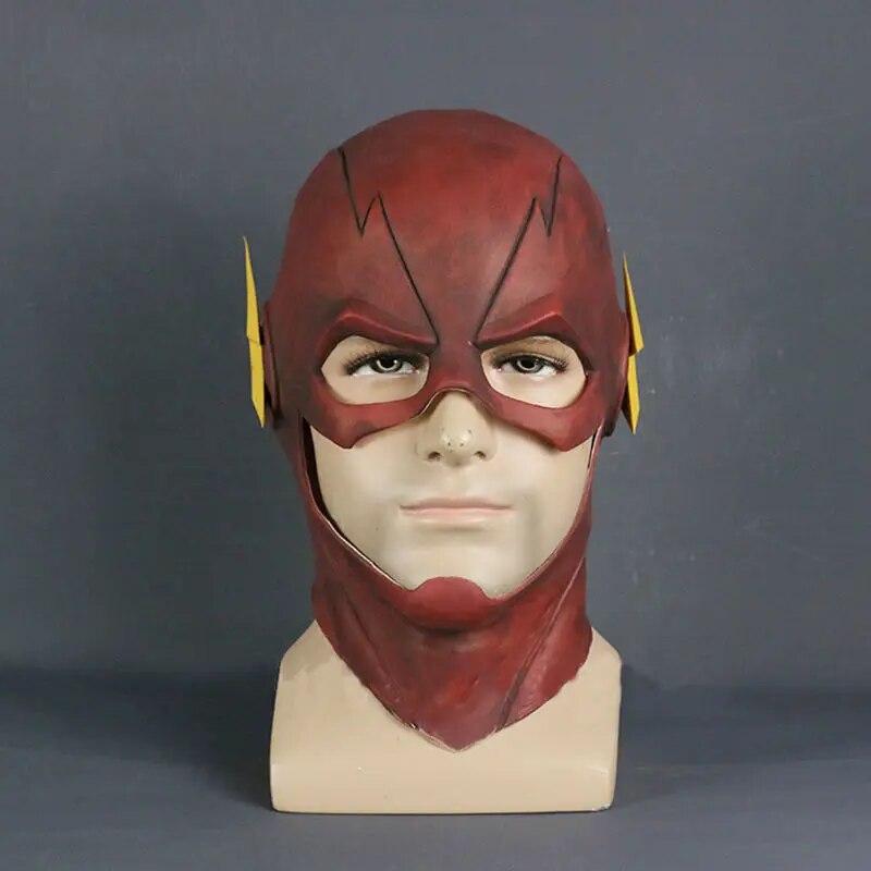 The Flash Mask DC Barry Allen Mask Cosplay Costume Prop Halloween Red ...